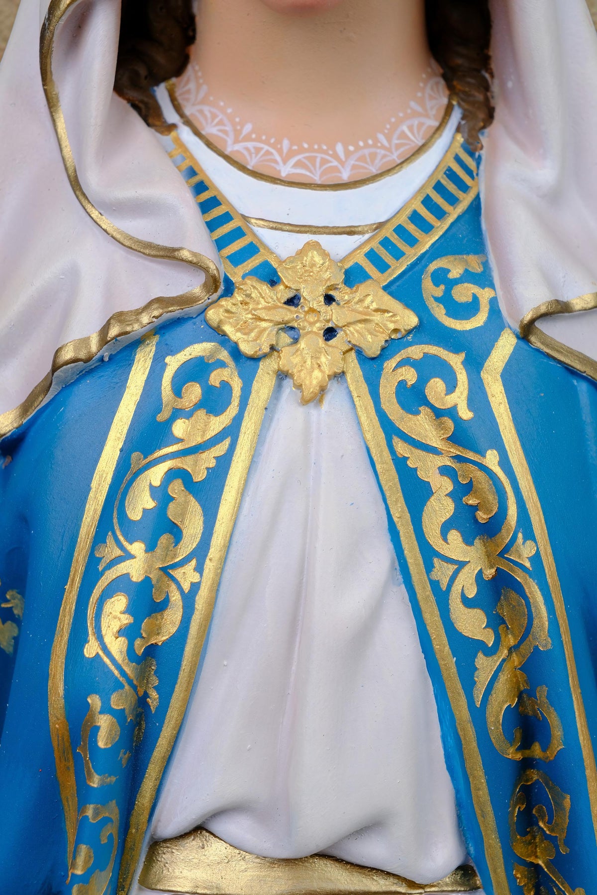 Hand-Painted Our Lady of Grace Statue, Catholic Home Altar Decor (40cm/60cm)