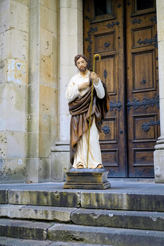 Hand-Painted Saint Joseph Statue, 13cm Catholic Figurine, Home Altar Decor