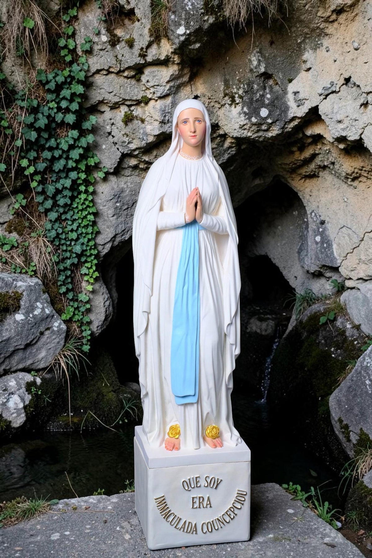 Our Lady of Lourdes Shrine Statue 74cm Catholic Virgin Mary Statue