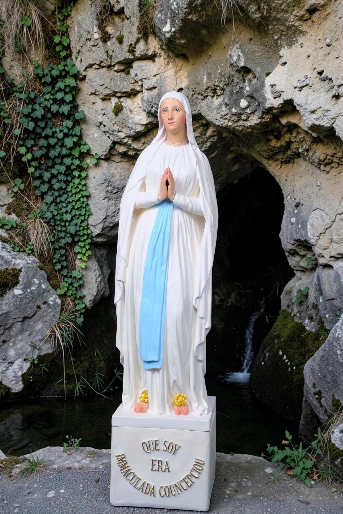 Our Lady of Lourdes Shrine Statue 74cm Catholic Virgin Mary Statue