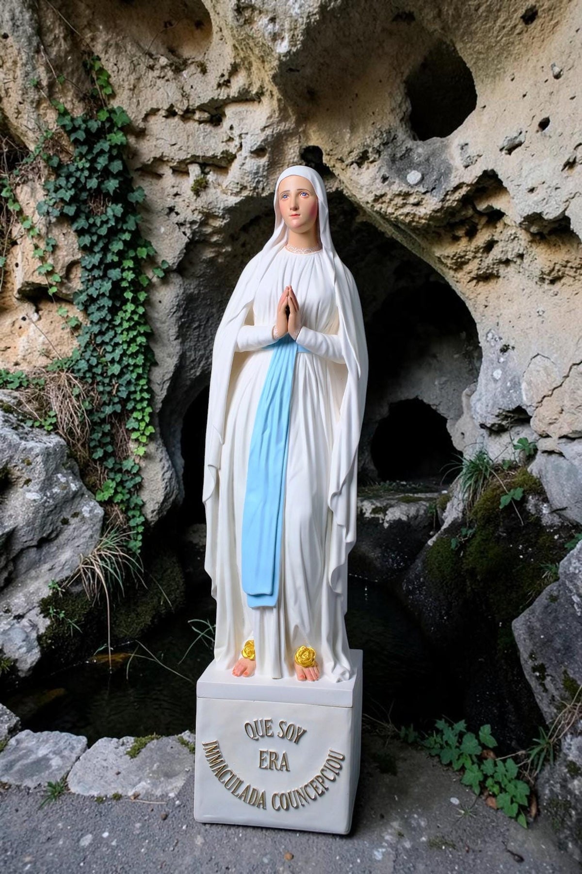 Our Lady of Lourdes Shrine Statue 74cm Catholic Virgin Mary Statue
