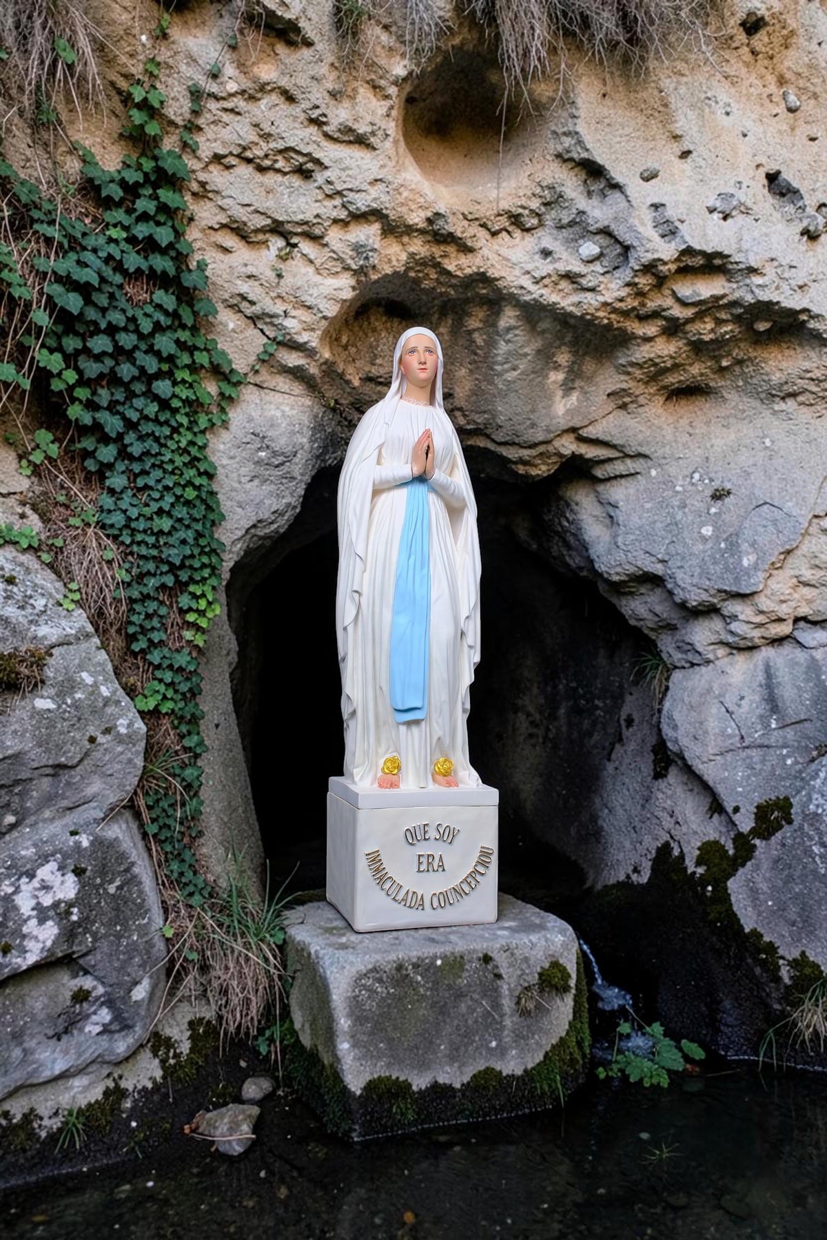 Our Lady of Lourdes Shrine Statue 74cm Catholic Virgin Mary Statue