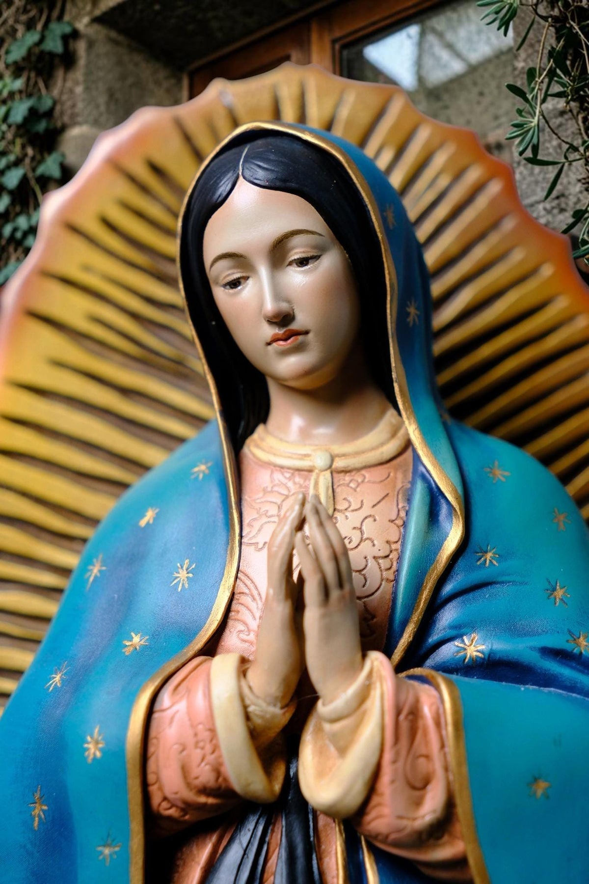 Our Lady of Guadalupe Statue 27cm 44cm Hand Painted Catholic Virgin Mary