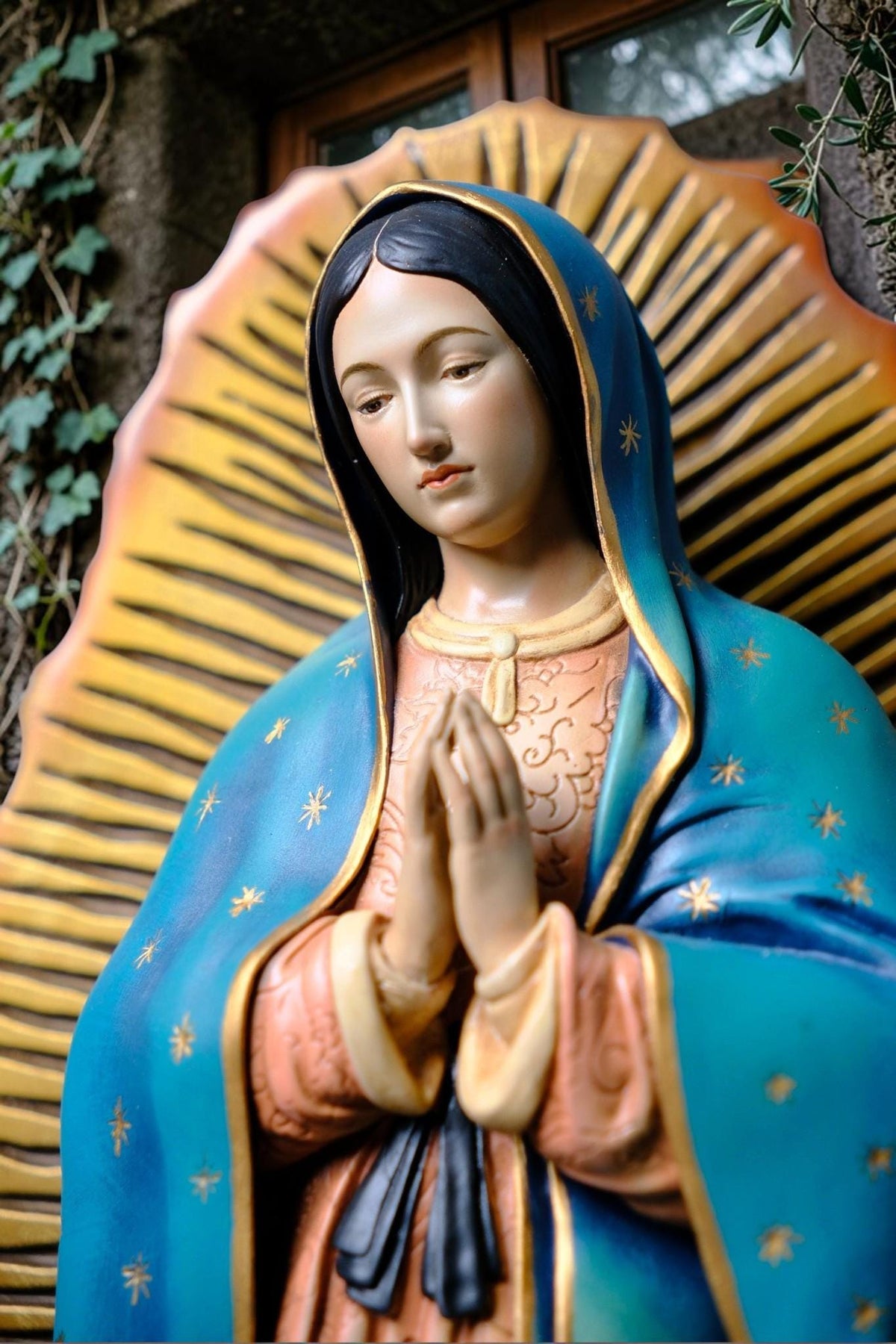 Our Lady of Guadalupe Statue 27cm 44cm Hand Painted Catholic Virgin Mary