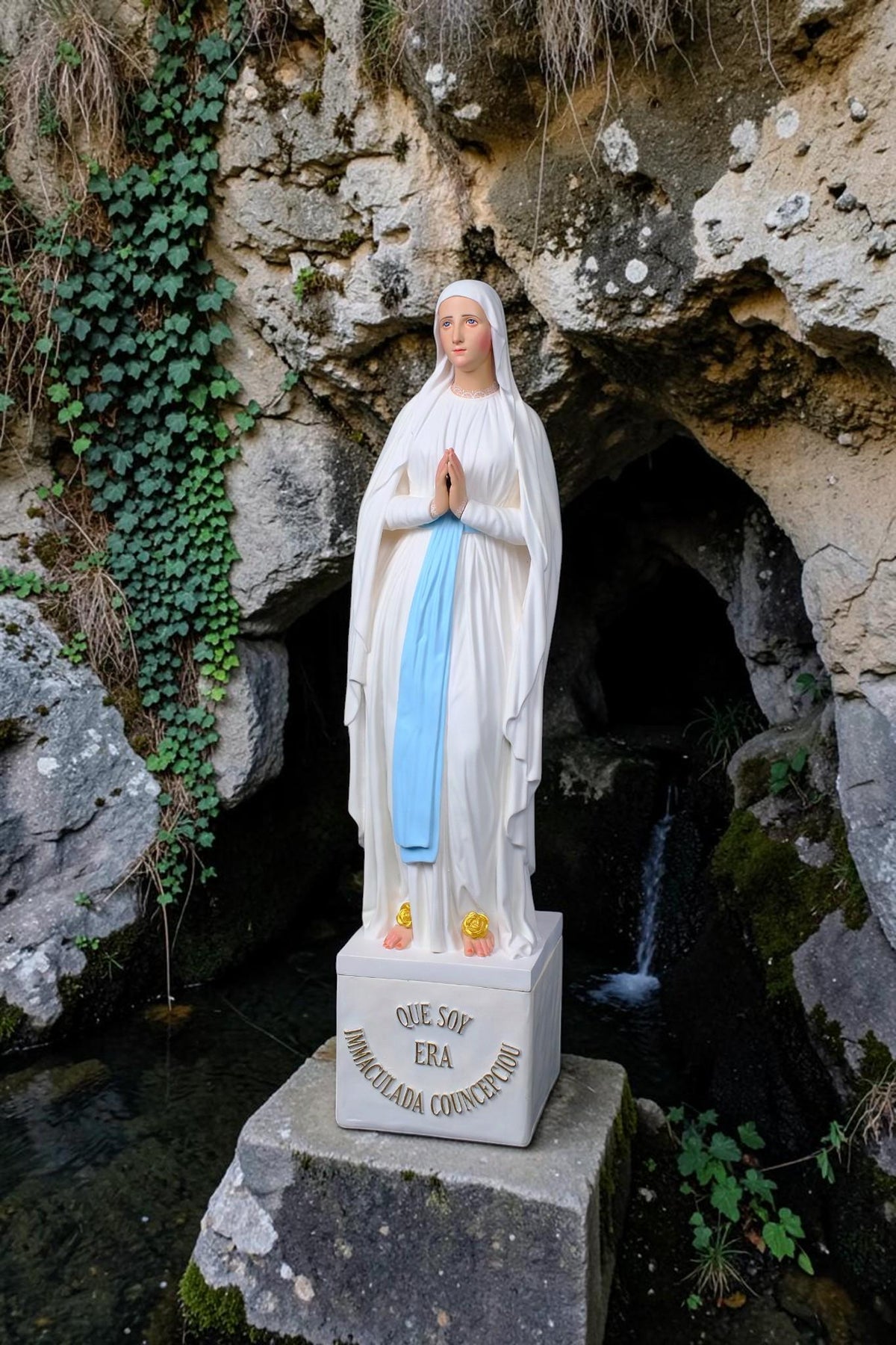 Our Lady of Lourdes Shrine Statue 74cm Catholic Virgin Mary Statue