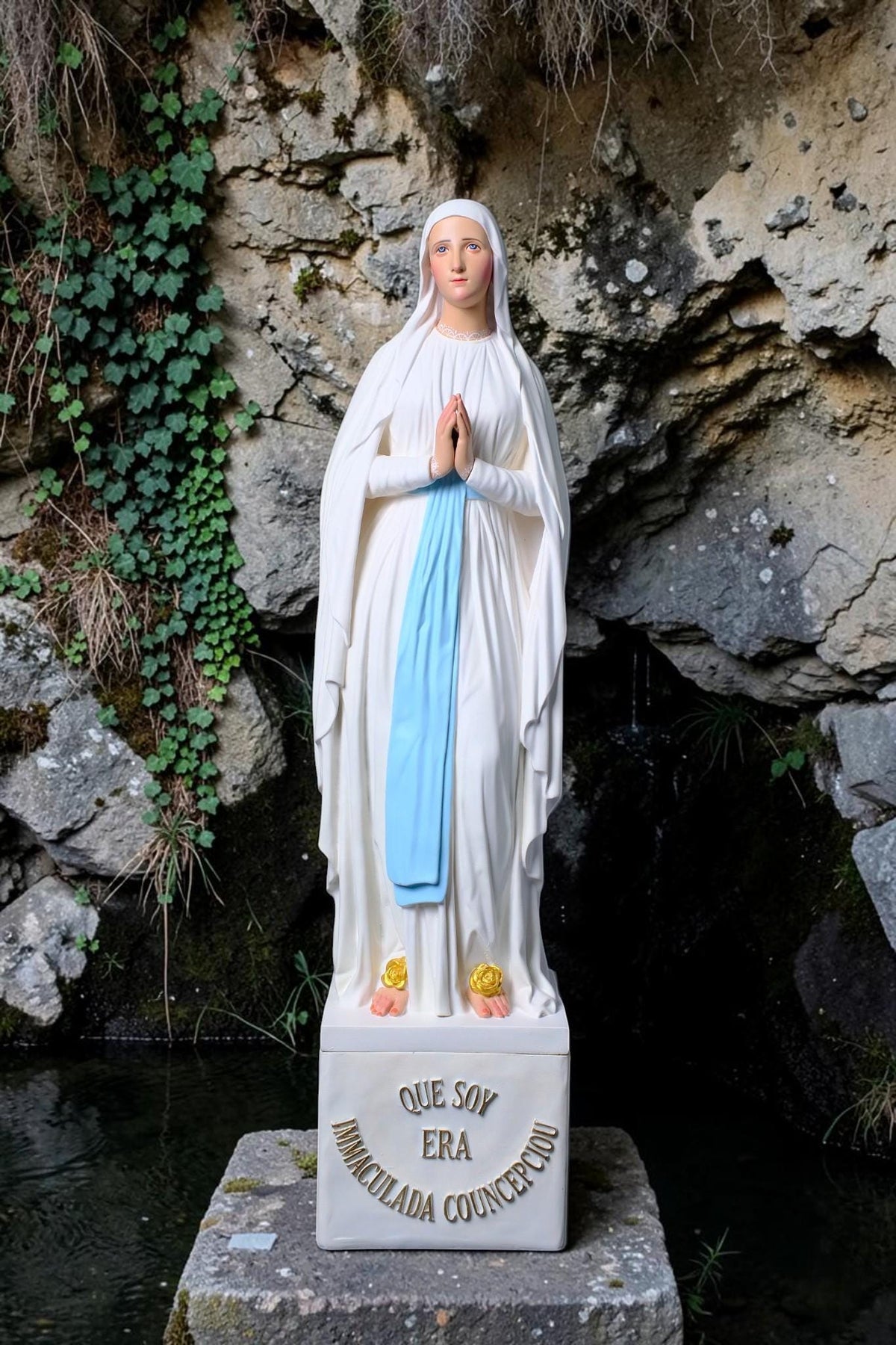 Our Lady of Lourdes Shrine Statue 74cm Catholic Virgin Mary Statue