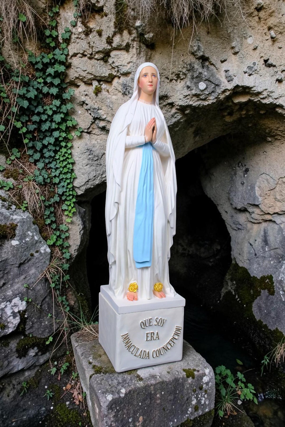 Our Lady of Lourdes Shrine Statue 74cm Catholic Virgin Mary Statue
