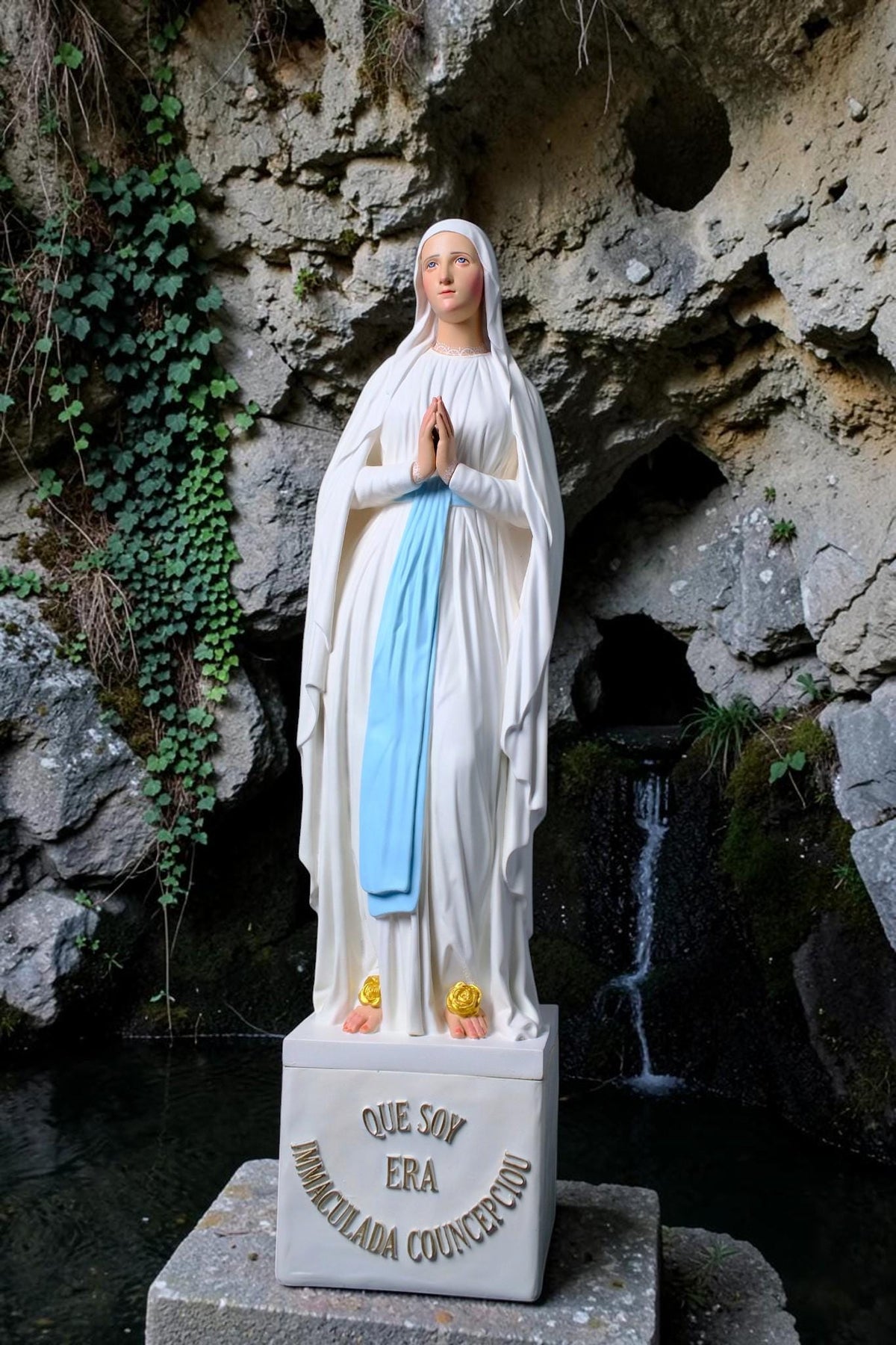 Our Lady of Lourdes Shrine Statue 74cm Catholic Virgin Mary Statue