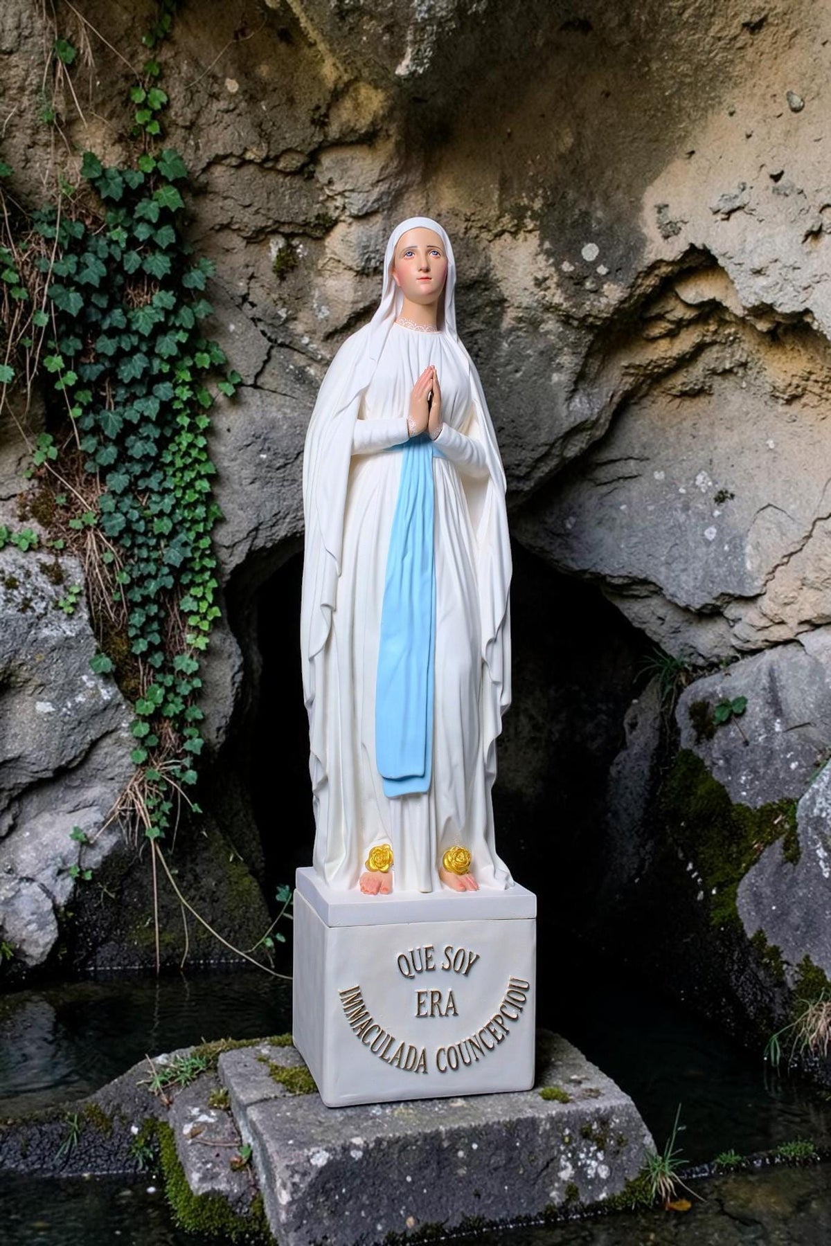 Our Lady of Lourdes Shrine Statue 74cm Catholic Virgin Mary Statue