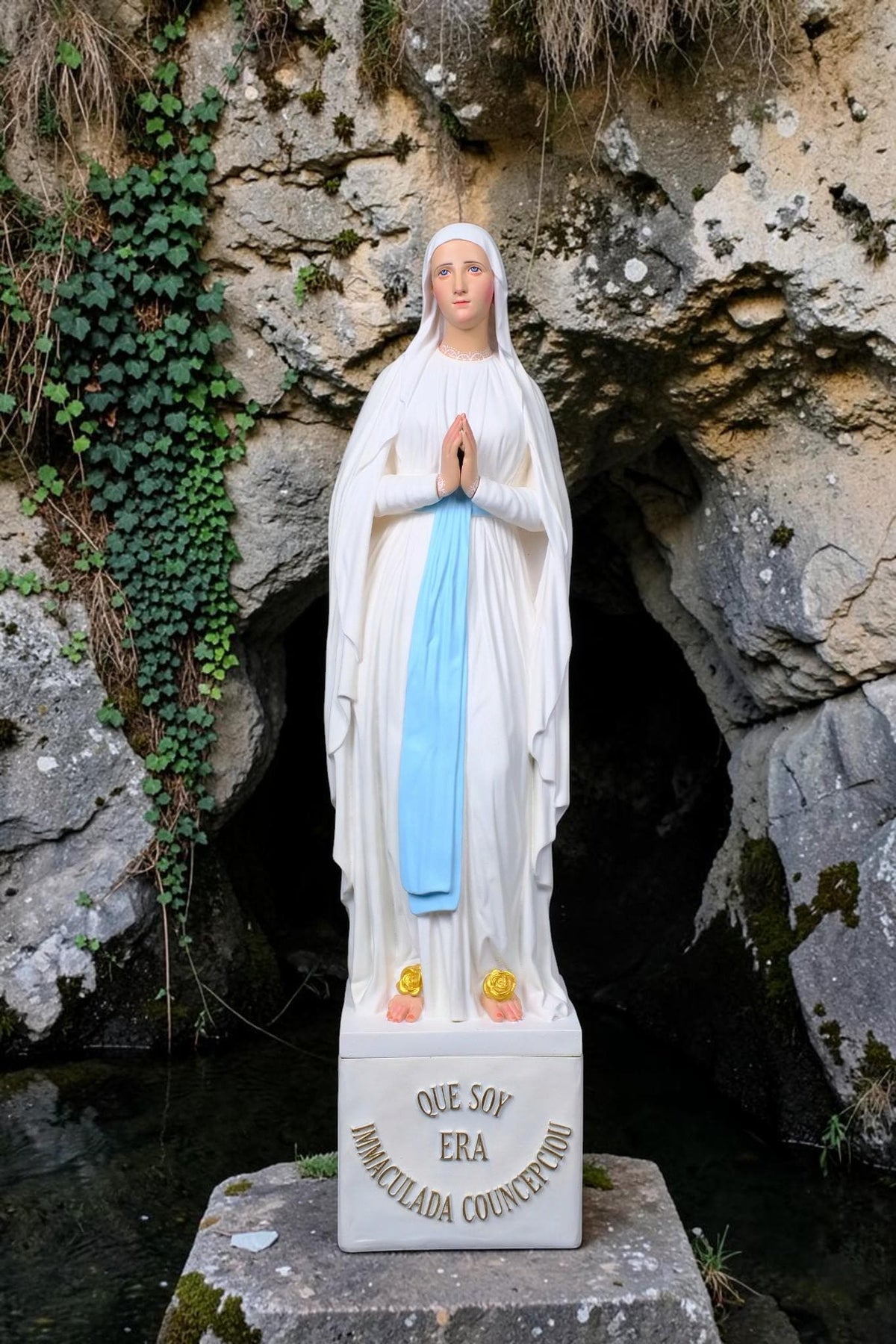 Our Lady of Lourdes Shrine Statue 74cm Catholic Virgin Mary Statue