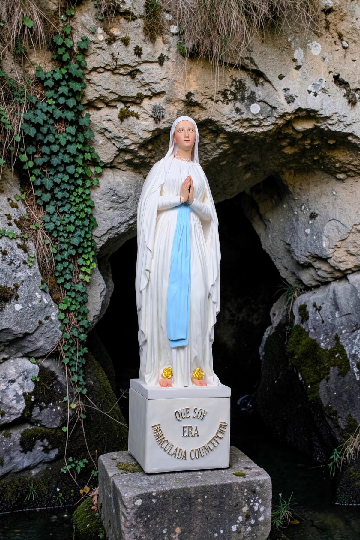 Our Lady of Lourdes Shrine Statue 74cm Catholic Virgin Mary Statue