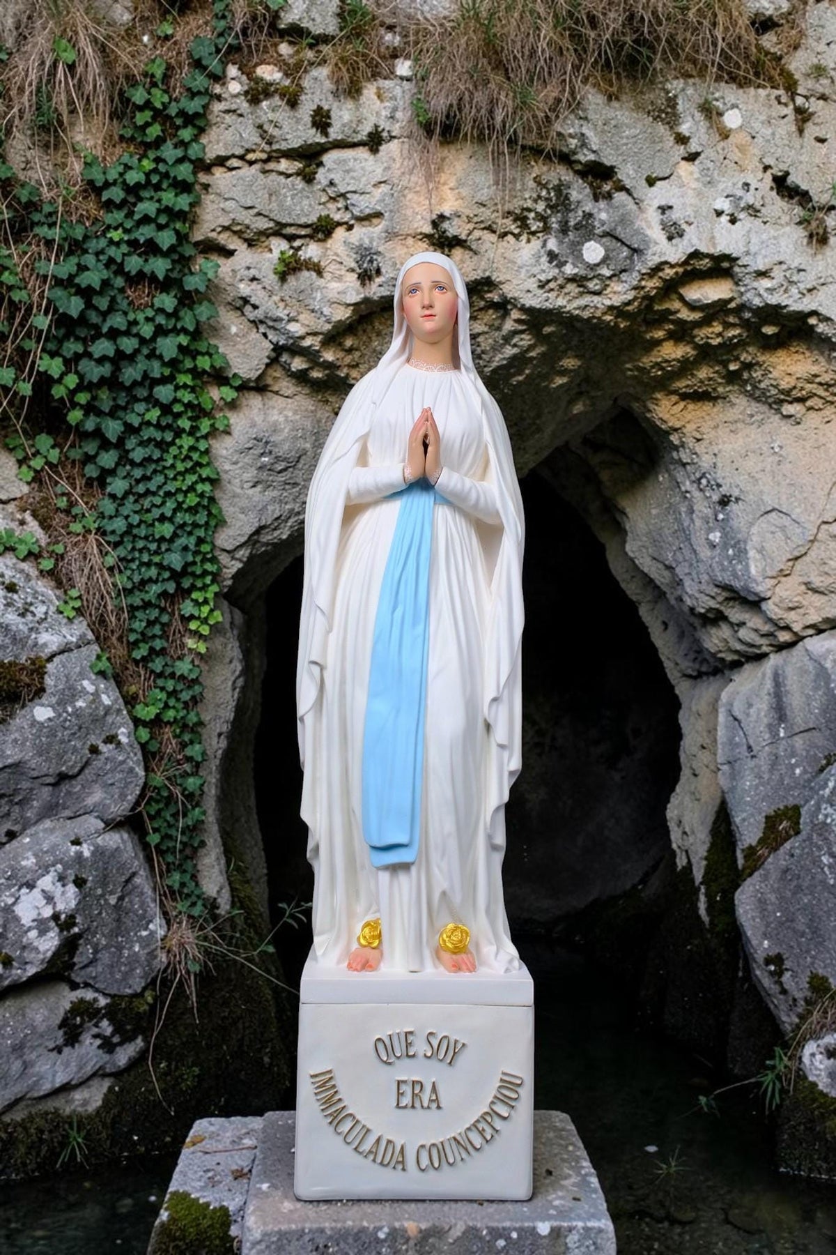 Our Lady of Lourdes Shrine Statue 74cm Catholic Virgin Mary Statue