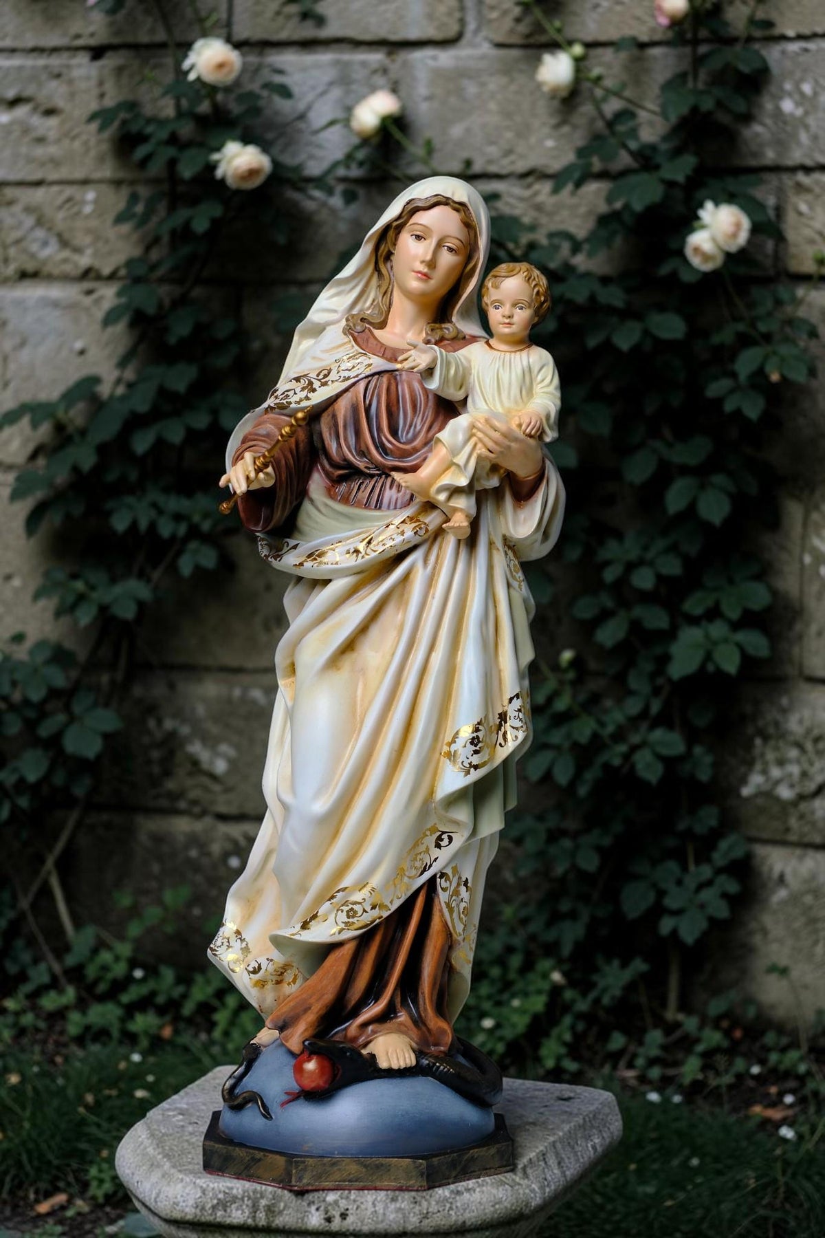 Mother Mary and Baby Jesus Statue 50cm Traditional Catholic Religious Art