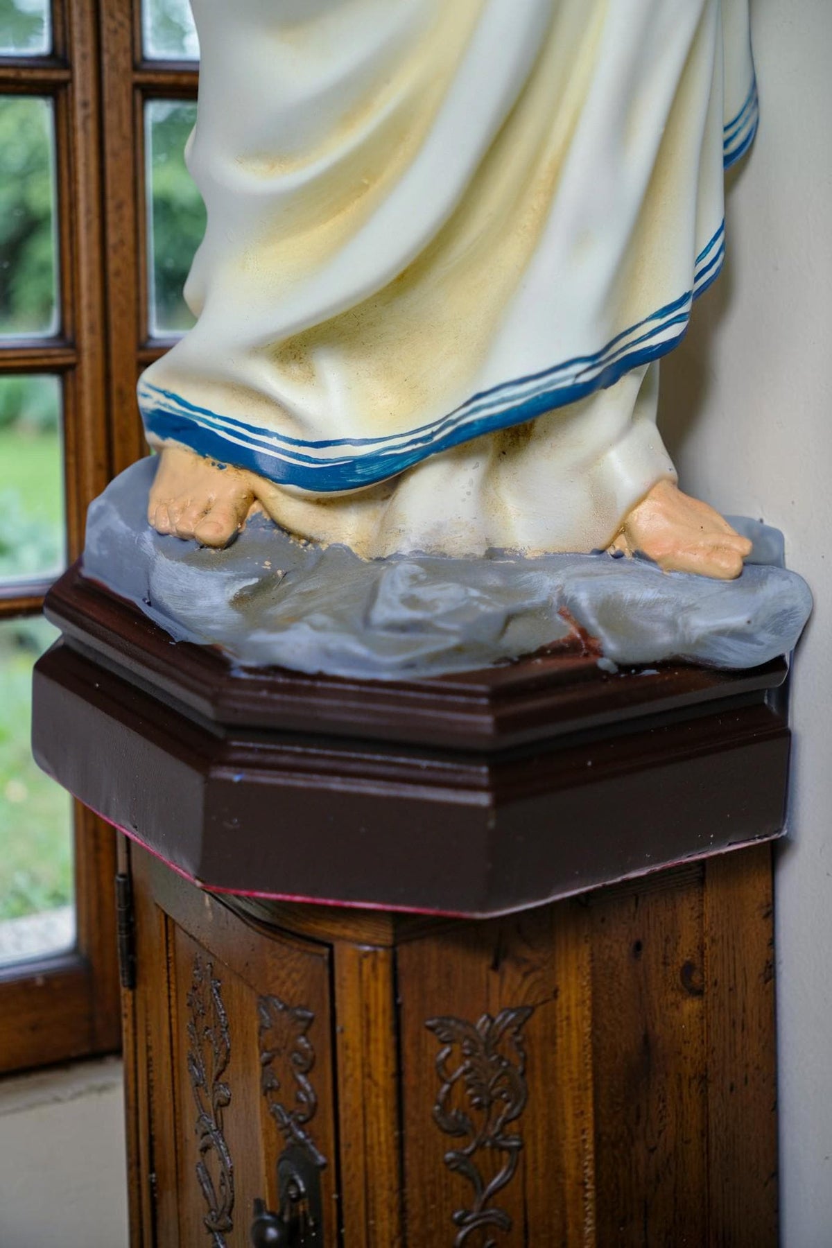 Saint Mother Teresa Statue 25cm Antique Catholic Stone Resin Religious Figurine