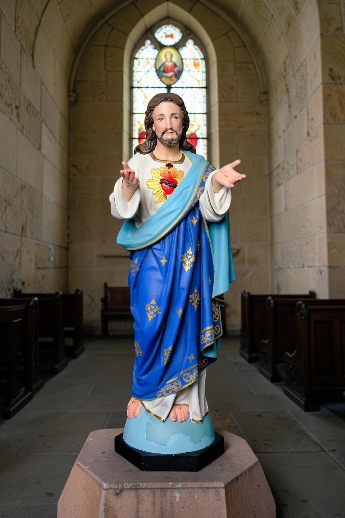 Sacred Heart of Jesus Statue 40cm Catholic Jesus Christ Religious Decor