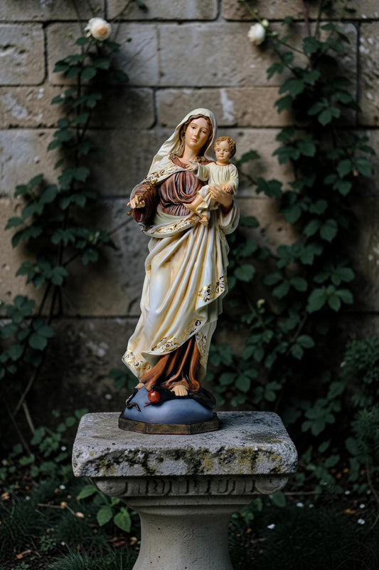 Mother Mary and Baby Jesus Statue 50cm Traditional Catholic Religious Art