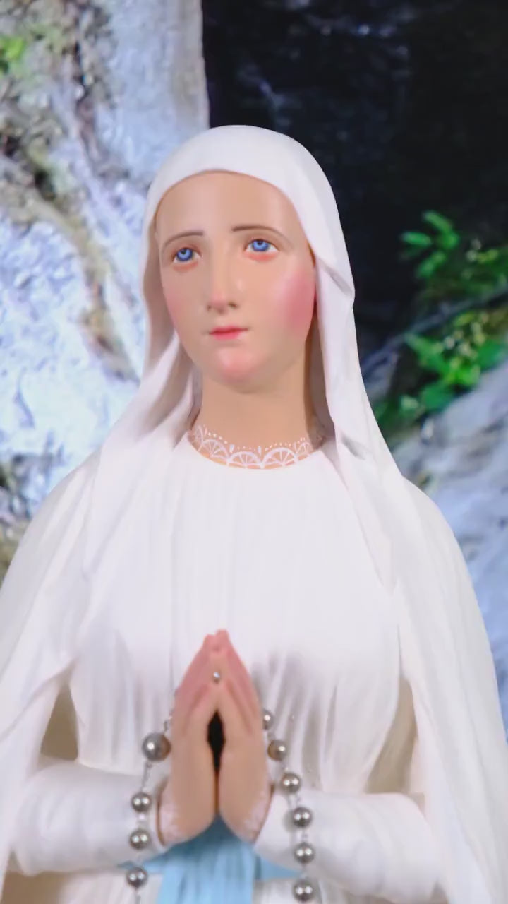 Our Lady of Lourdes Shrine Statue 74cm Catholic Virgin Mary Statue