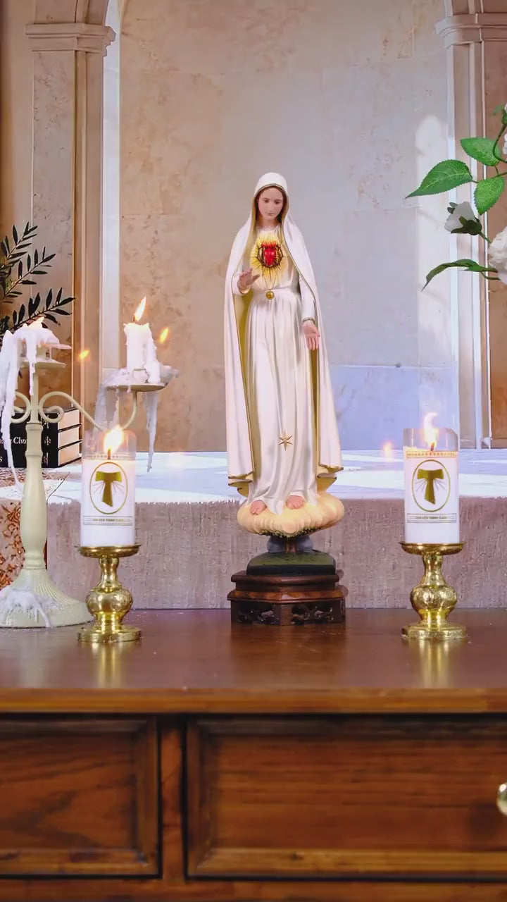 Our Lady of Fatima Statue 45cm Immaculate Heart Virgin Mary Catholic Statue